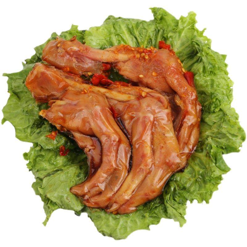 口缘鹅爪子鹅掌鹅肉类熟食下酒菜卤味凉菜即食辣味小吃零食品150g