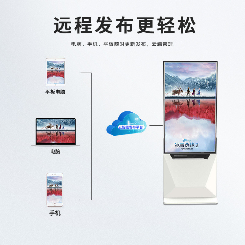 43寸49寸55寸高清立式液晶透明广告屏薄款双面立式广告商用显示屏
