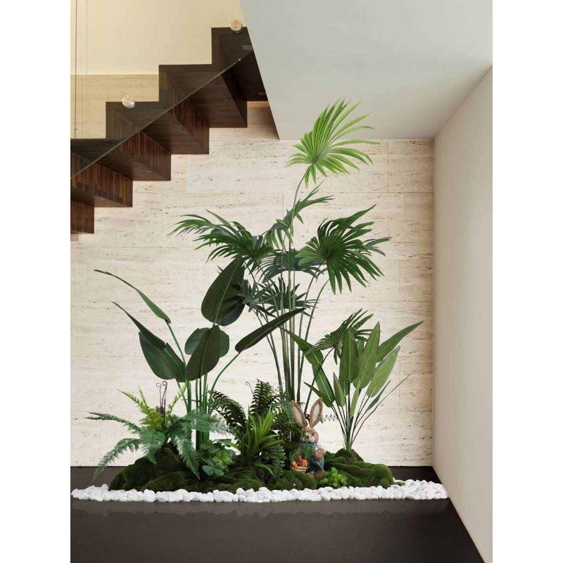 大型仿真绿植造景植物景观装饰室内办公室橱窗楼梯下布景假树摆件