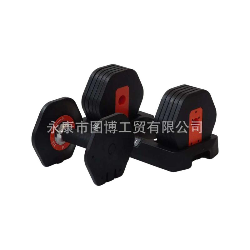 12KG出口品质快速可调节重量男女士家用可调节哑铃力量健身器材