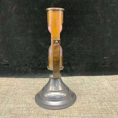 仿古做旧收藏纯铜尼迫尔回流带指南针沙漏客厅卧室金属装饰品摆件