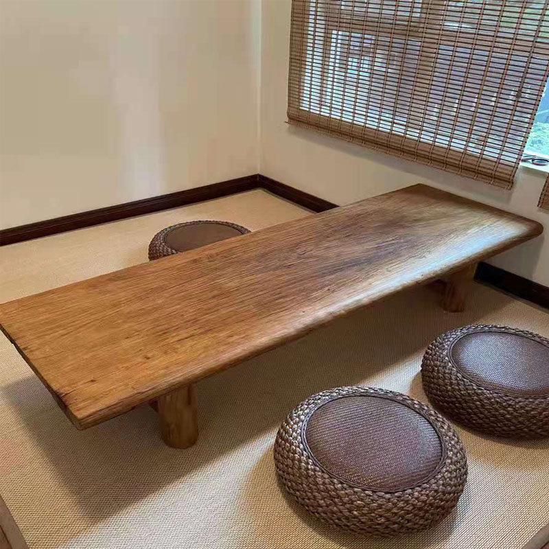 老榆木茶桌日式茶几炕几榻榻米矮桌客厅实木原木矮桌家用小茶台