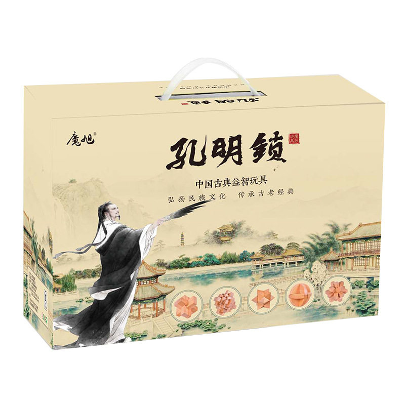 孔明锁鲁班锁全套小学生成人解锁玄机盒子机关益智具套装九连环