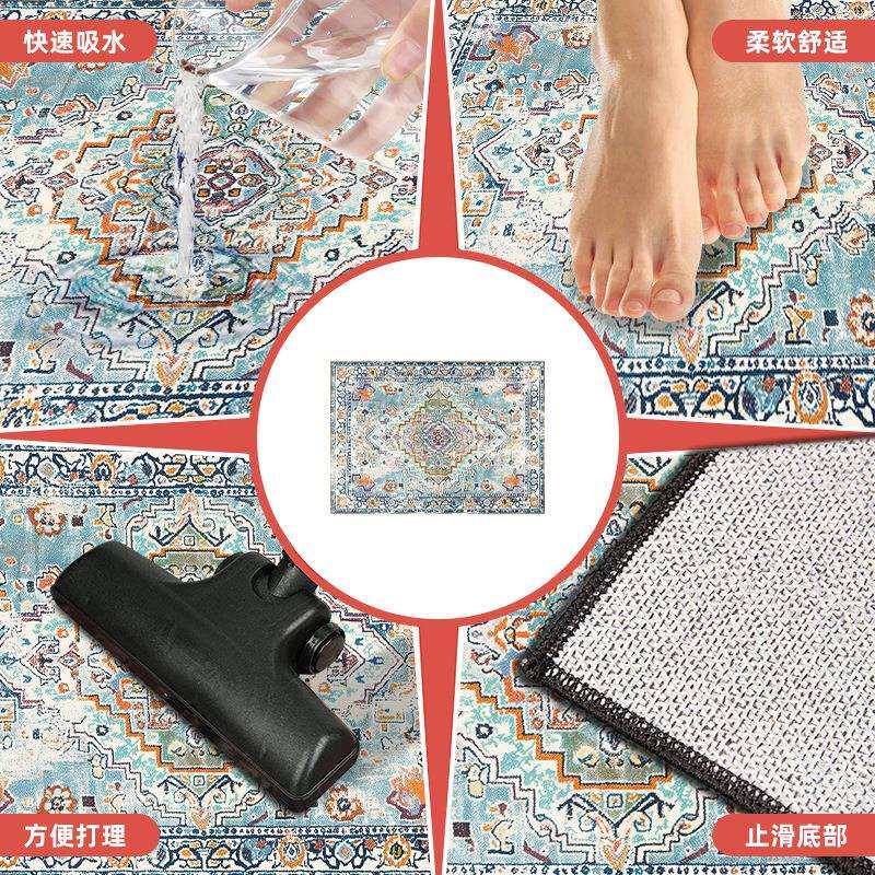 德芙绒客厅地毯加厚地垫防滑吸水地毯垫tpr水洗底地垫卧室脚垫子