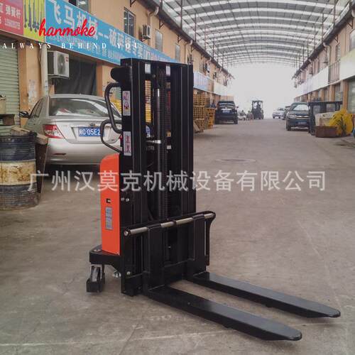 1T1.6m半自动液压堆高车电动升降叉车电升手推升降车堆高车