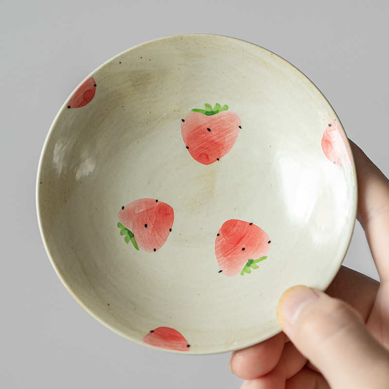 复古粉引手绘草莓烤茶炉日式手工茶叶提香器功夫茶道围炉茶话配件