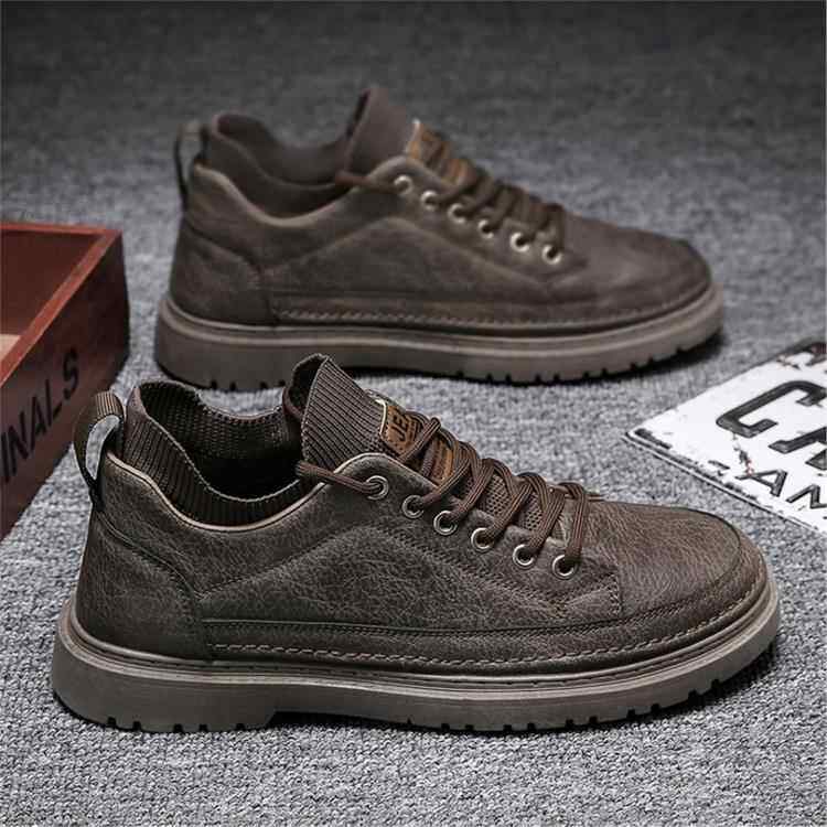 潮牌新款工装鞋男款夏季外出轻便休闲板鞋透气舒适韩版潮流低帮靴