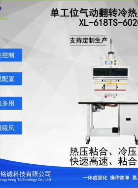 单工位气动翻转冷热压机XL618TS-6020适用于各种无缝冷热压合材料