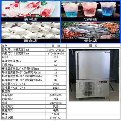 手工冰棒机商用卡雪糕小机型速冻柜40-度低967温速冻海鲜水饺通速