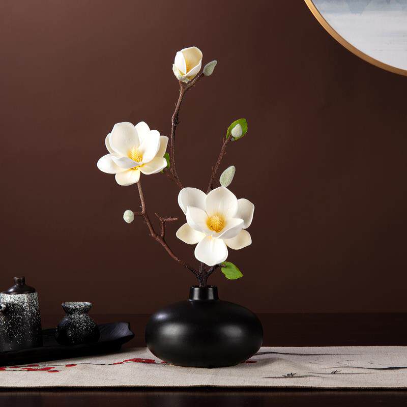 仿真餐桌花瓶小花客厅插花兰花玉兰花摆桌面花仿真花高档放假摆件,家居饰品,花瓶,淘宝优惠券,粉丝福利购,淘宝优惠卷