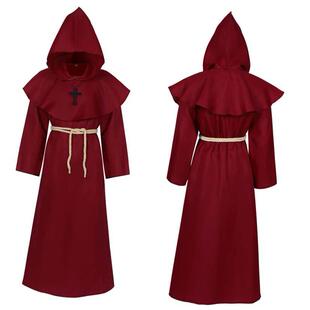 priests wizards monks costume cos Halloween robe Medieval