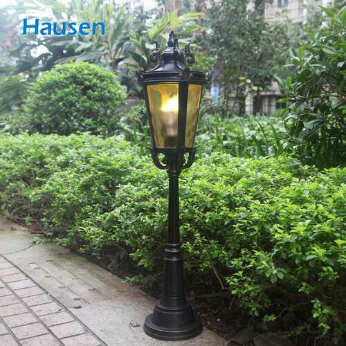 欧室外草坪灯花园草地灯公0.9Hausen/米户外柱景观灯饰立灯园落地