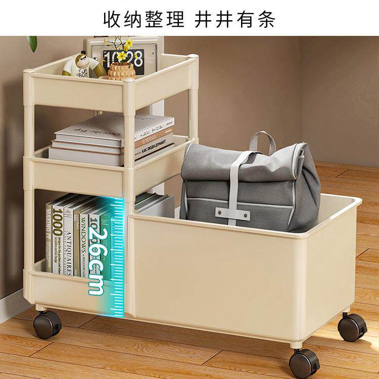 桌包收车纳架办公室小推下落地书桌书书本柜学生可移XEV动置物架