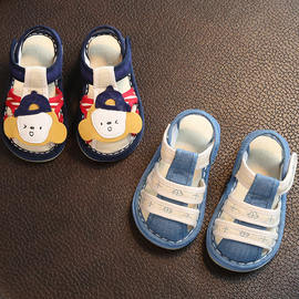 宝宝布凉鞋软底男童千层底老北京婴儿手工布鞋儿童夏1-3岁2小童女