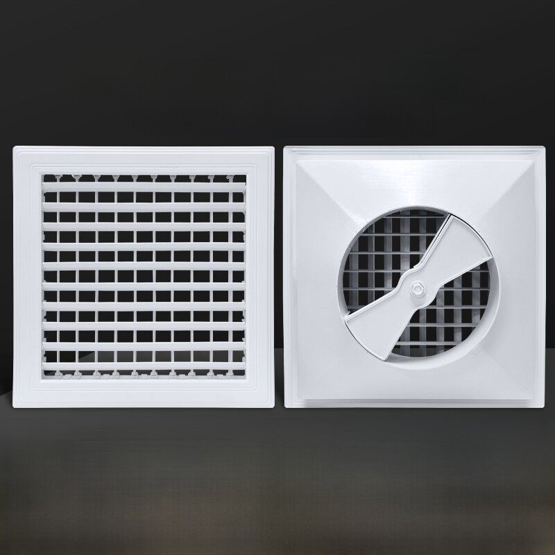 ABS双层百叶中央空调出风口通风格栅带方圆罩双层可调节 百叶风口