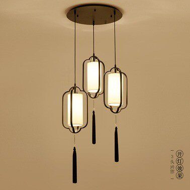 新中式小吊灯长型吧台走廊过道入户楼梯间单头单个电视背景墙灯