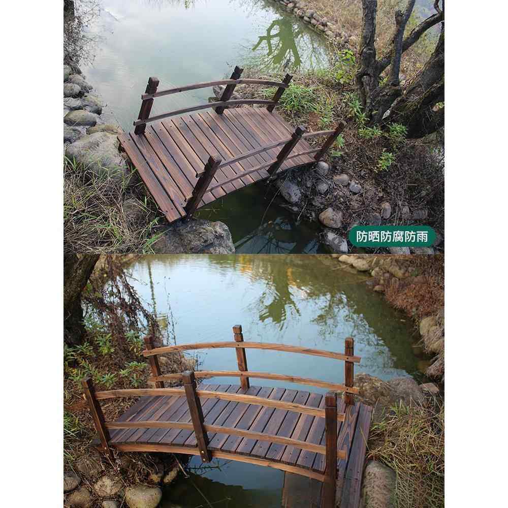 户外防腐木桥拱桥碳化木拱桥景观桥庭院桥公园室内景观小桥实木桥