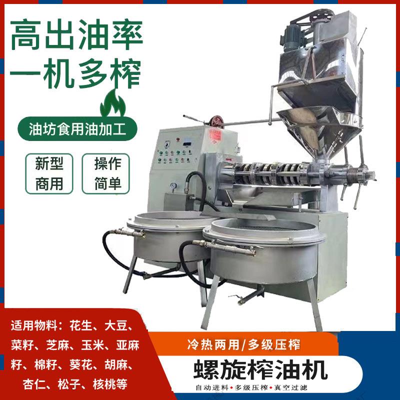 全自动榨油机商用大中小型榨油机冷热两用螺旋榨油机油坊专用设备