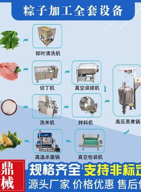 肉粽子加工全套流水线 蜜枣粽子生产设备 粽子高温蒸煮杀菌锅