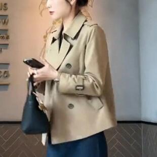 高级感新款短款风衣外套女2026春季小个子时尚爆款英伦风休闲上衣