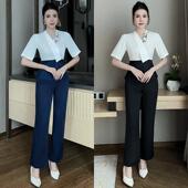 美容师养生会所技师服龄足浴沐足工衣显瘦气质套装 2025春季 新款