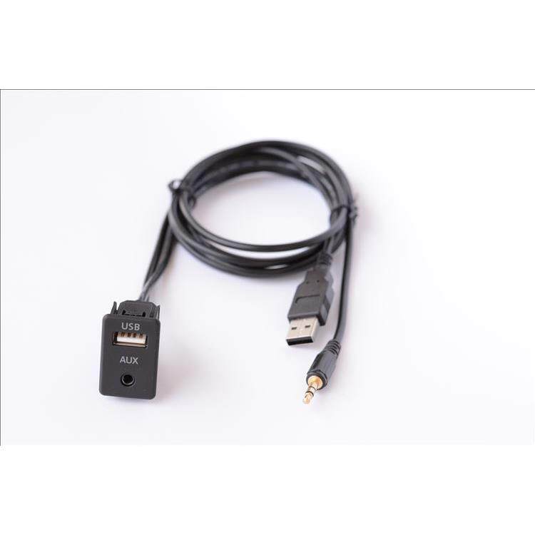 车载改装 后装USB AUX延长接口 USB AUX开关座子 面板接口