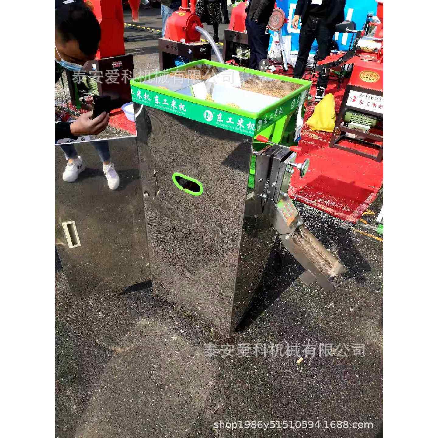 新款箱式40型锈钢碾米机稻谷去离壳自碾白HWT动分米糠新款打不米