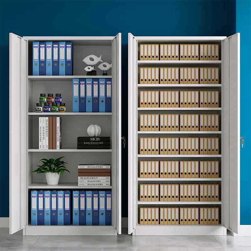 凭钢制文件柜办公室存放档案财务证料资物铁品柜加02654654厚带锁