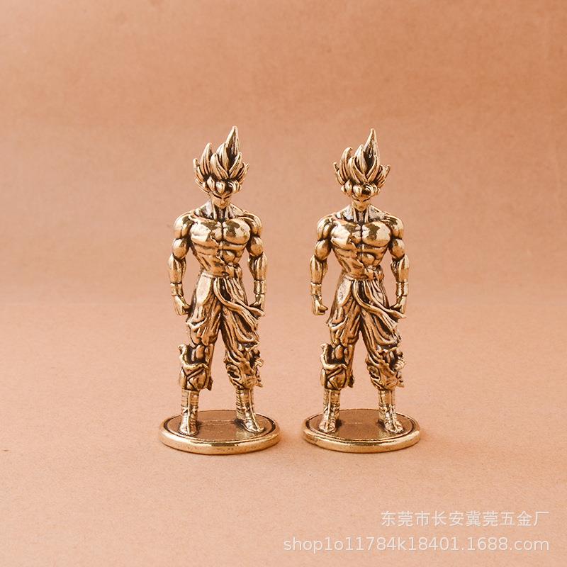 黄公铜七龙饰悟珠超级赛亚人摆件孙空工FR-A1006艺品桌面办茶宠装