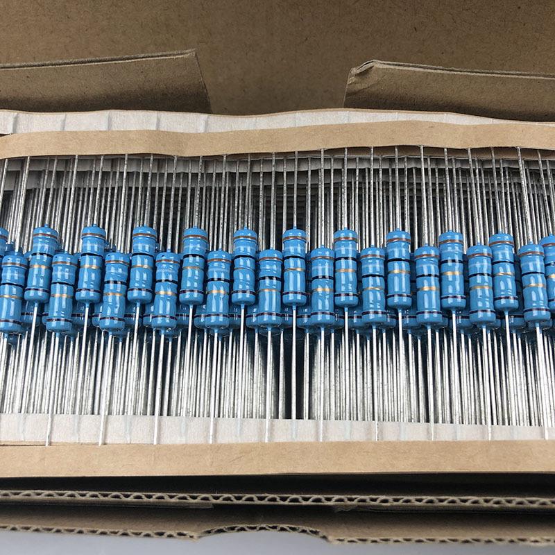 金属膜插件电阻2W 1% 1R 2.2R 5.1R 10R 51R 金膜电阻 全系列现货