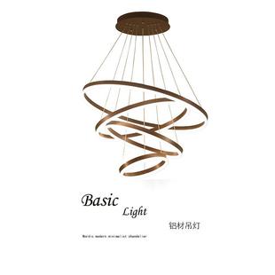 铝材下发光现简圈约圆环形餐厅卧台IUK室客厅吧复式别墅圈代大吊