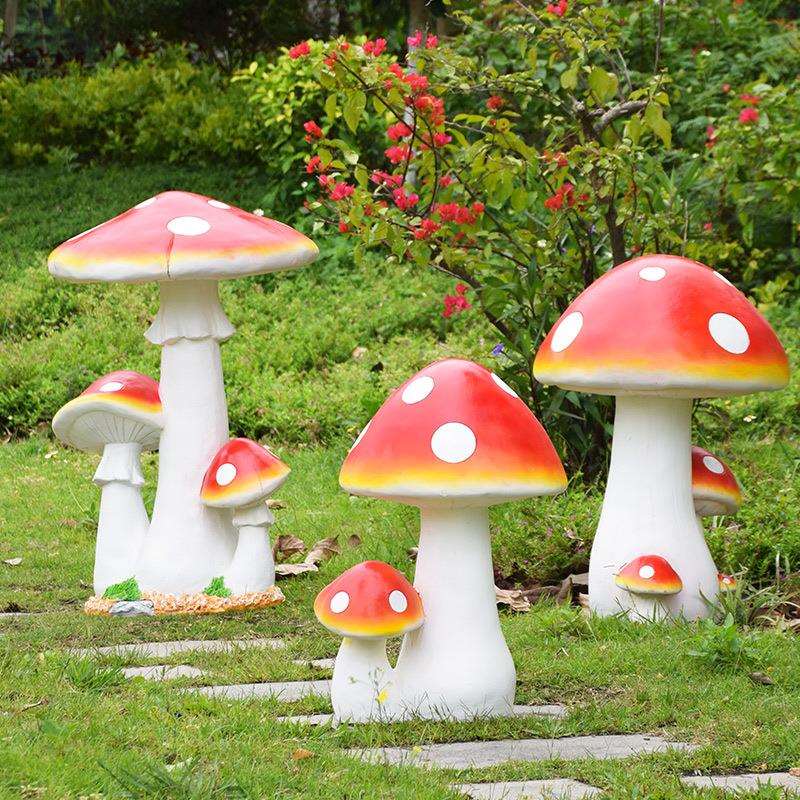 别墅花园装饰庭院仿真蘑菇雕塑商场公园小区户外草坪园林景观摆件