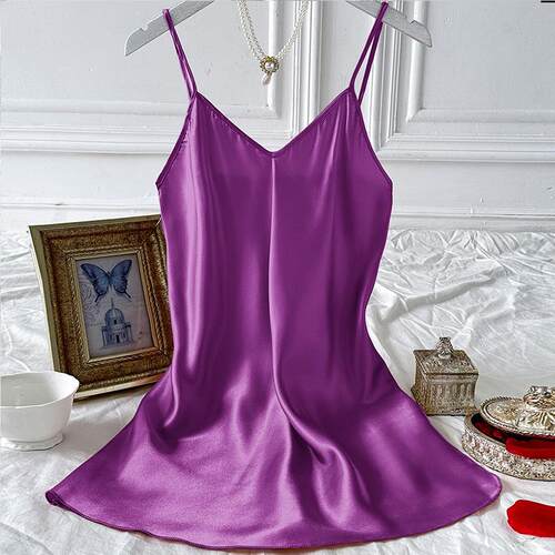 Home dress, women's floral dress, backless nightgown, ice