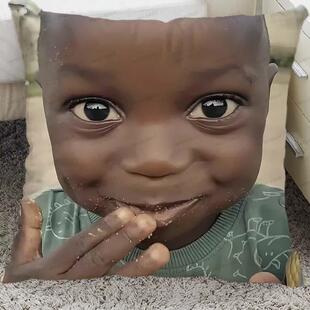 非洲十二少萌娃酋长抱枕抽象猎奇沙雕宿舍午休靠枕搞怪送朋友礼物