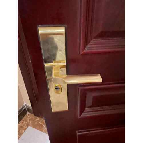 .锌合金防盗门面板门锁拉手孔距235通用型大门锁把手加厚门锁配件
