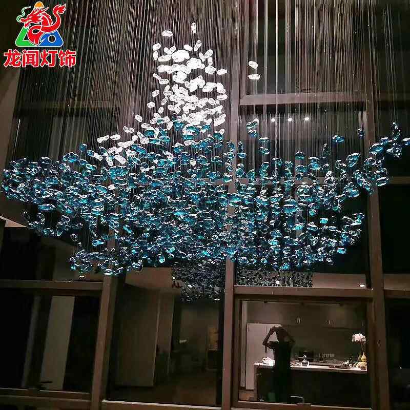 定售楼部沙盘工厅程灯设商头计师冰山酒店场装饰石大DTV堂水晶制