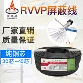 0.75 0.5 1.0平方软护套 0.3 纯铜屏蔽线RVVP20芯24芯30芯40芯0.2