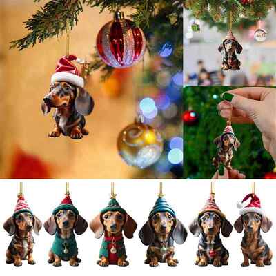 Cartoon Cute Dog Ornament Christmas Tree Decoration Car Home