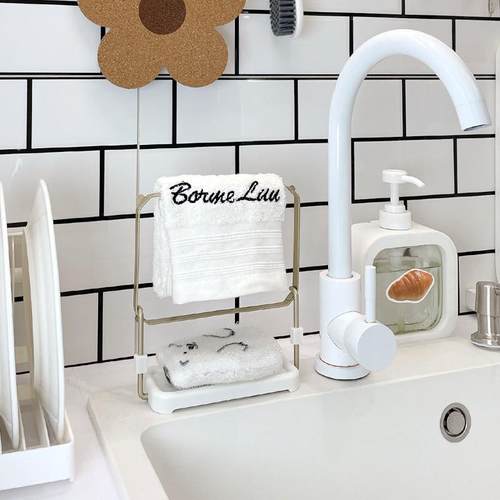 厨房沥水架水槽沥水蓝无痕创意多功能干湿分离塑料洗菜水池滤水篮