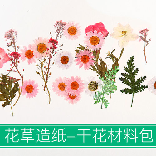 diy造纸术古法干花材料餐桌花艺