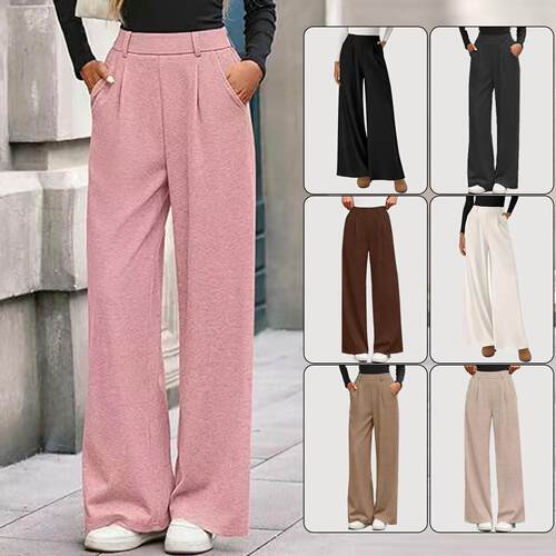 Wide Leg Pants For Women Dressy Work Business Casual Elastic