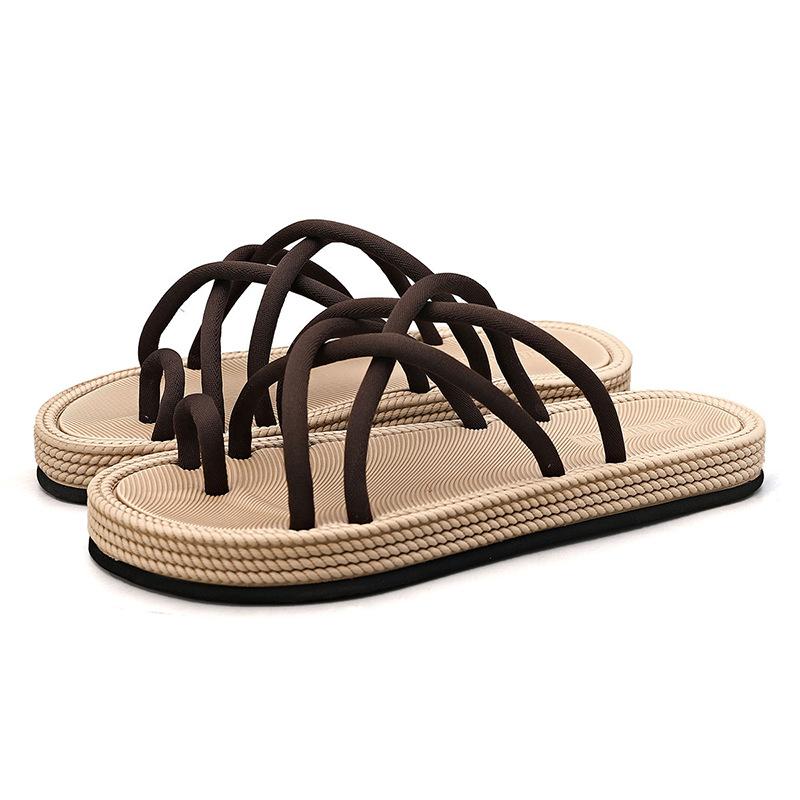 人字拖编织高级罗马沙滩人字拖