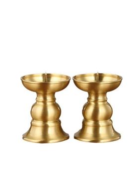 烛台摆件蜡烛台u座烛台家用黄铜蜡台供台灯托复古结婚金属烛台灯