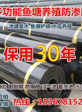 黑色膜鱼塘防渗膜藕鱼池防水布沼气池膜水产畜牧农业养殖膜土工膜