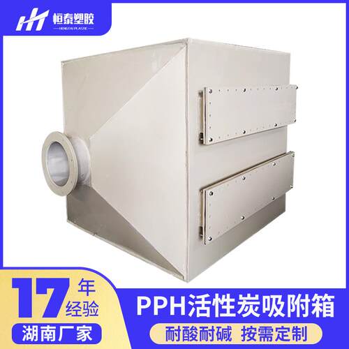 定制PP/PPH活性炭吸附箱耐高温化工实验室废气处理耐酸碱过滤箱