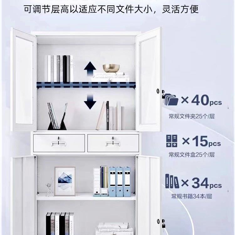 钢制文件柜办公室边柜资料柜书柜钢制储物柜铁制置物柜铁皮文凉压