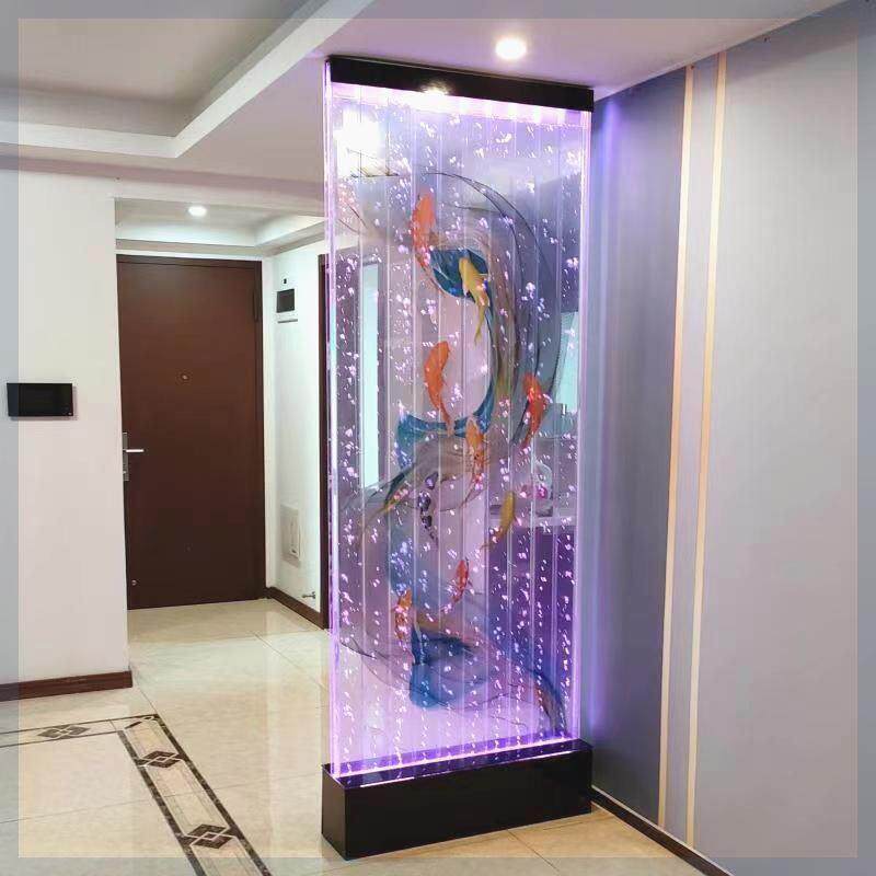 半墙玄关字画餐厅客卫生间隔断屏风可做屏风隔断水幕款网红水幕墙