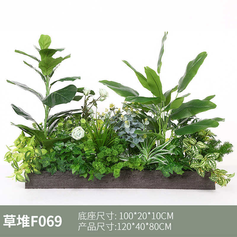 仿真绿仿真室外植植栅栏装饰假花造景花仿生摆设绿箱植物户外组合