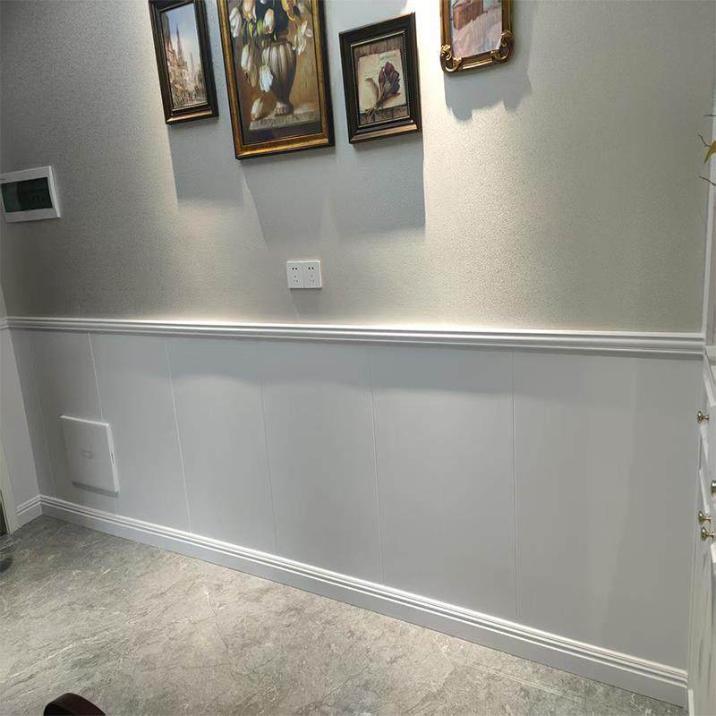 墙裙护墙板竹木纤维集成墙面装饰板塑料半墙楼梯幼儿园快装防水板