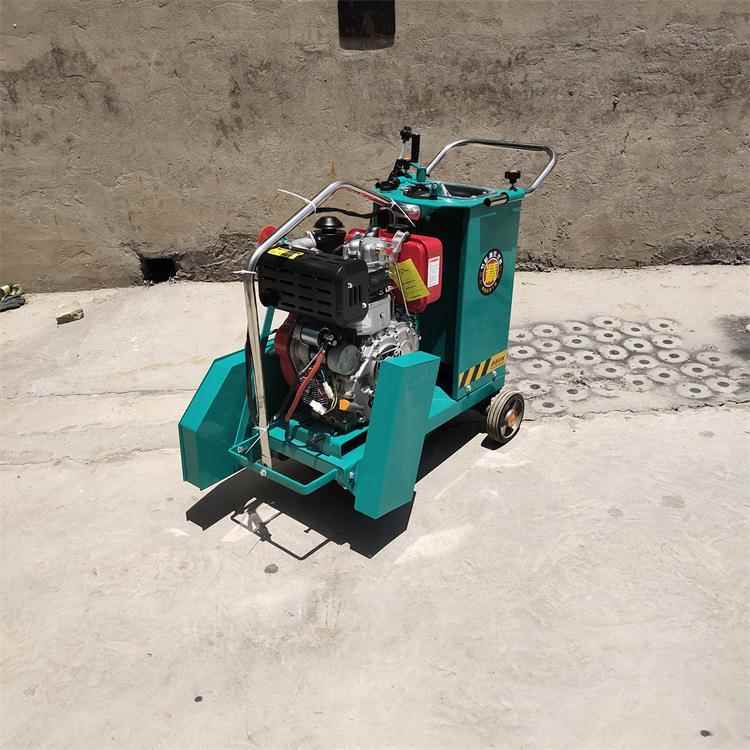 路面混凝土泥青施工选用小型手推电沥动柴水油刻纹切割472一体机